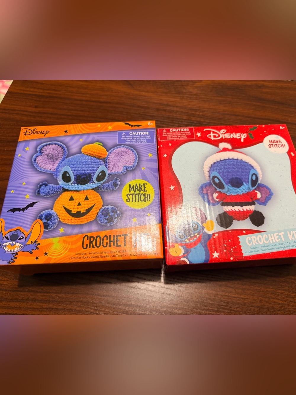Disney Crochet Stitch Plush Kit in Blue with Orange Pumpkin Accent